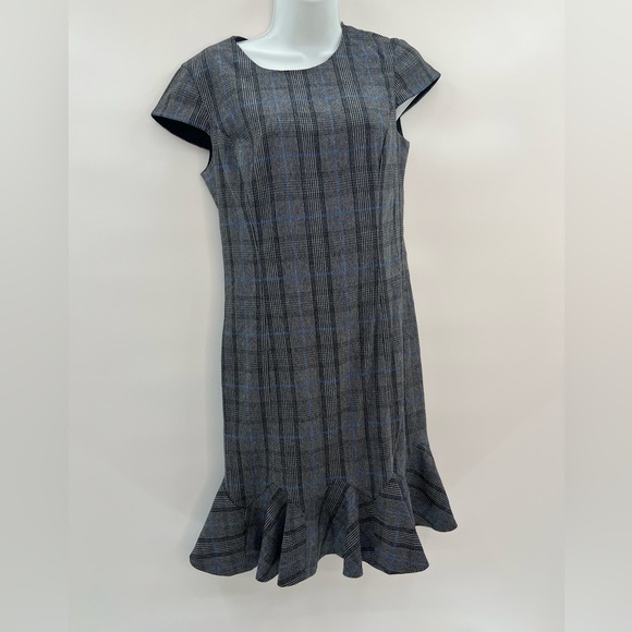 BANANA REPUBLIC Dresses & Skirts - Banana Republic Plaid Lined Flounce Dress - Size 4
